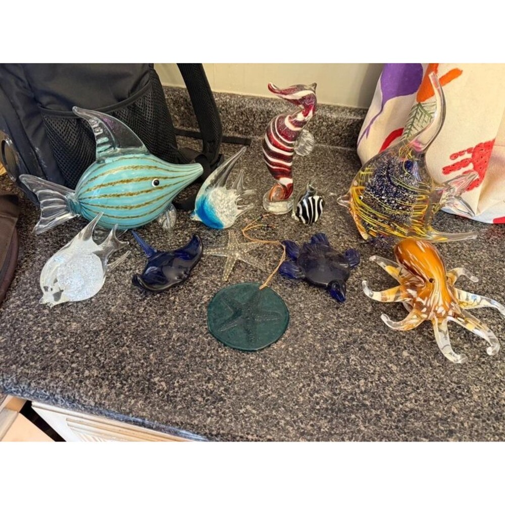 Vintage murano style glass fish